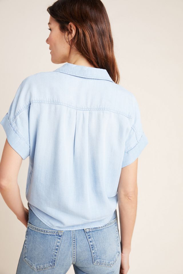 Cloth & Stone Tie-Front Chambray Buttondown #1