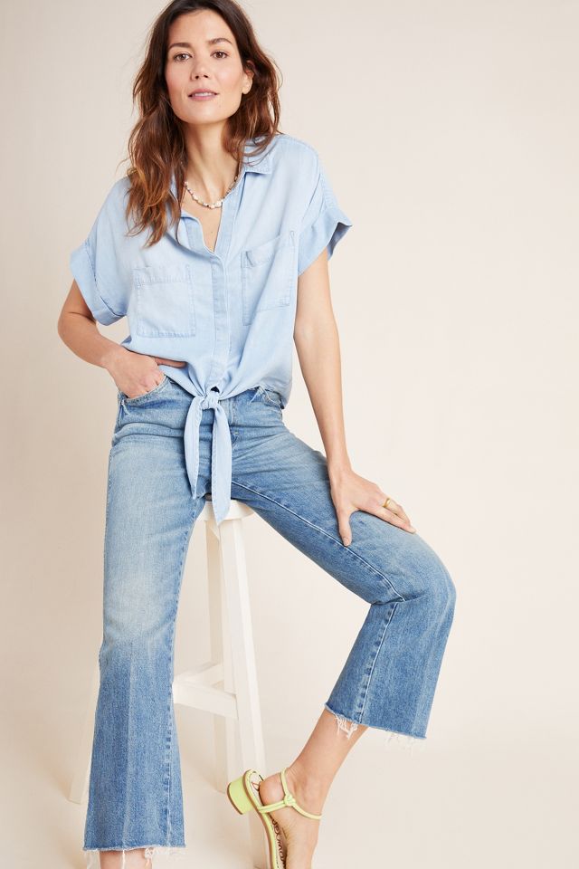 Cloth & Stone Tie-Front Chambray Buttondown | Anthropologie