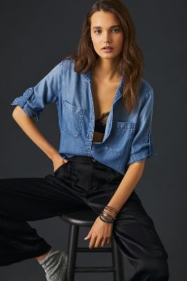 Cloth & Stone Chambray Buttondown Shirt | Anthropologie