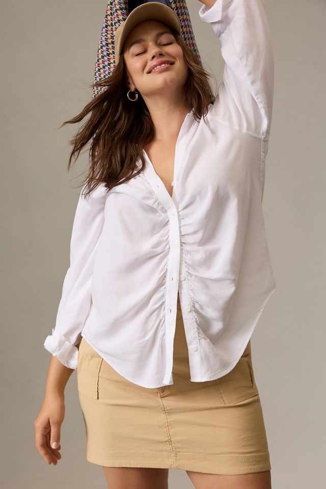 Cloth & Stone Shirred Buttondown Shirt #4