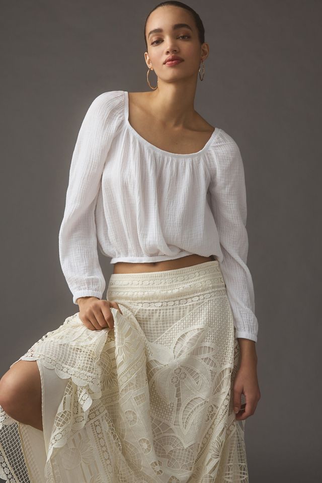 Cloth & Stone Gauze Top | Anthropologie