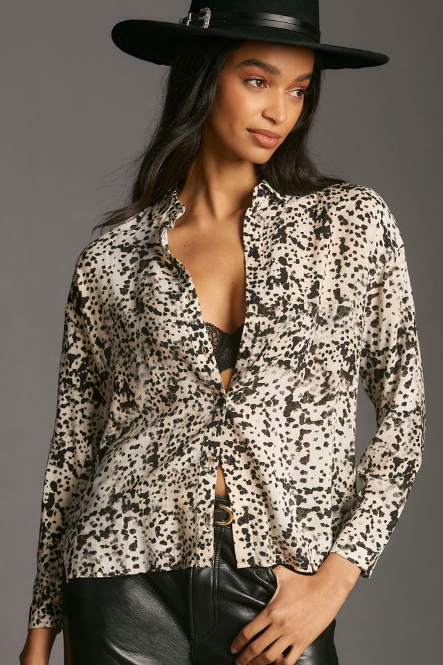 ZARA Leopard Button Down Shirts