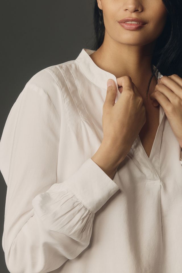 Blusa Plisada de Manga Larga Henley Bella Dahl #3