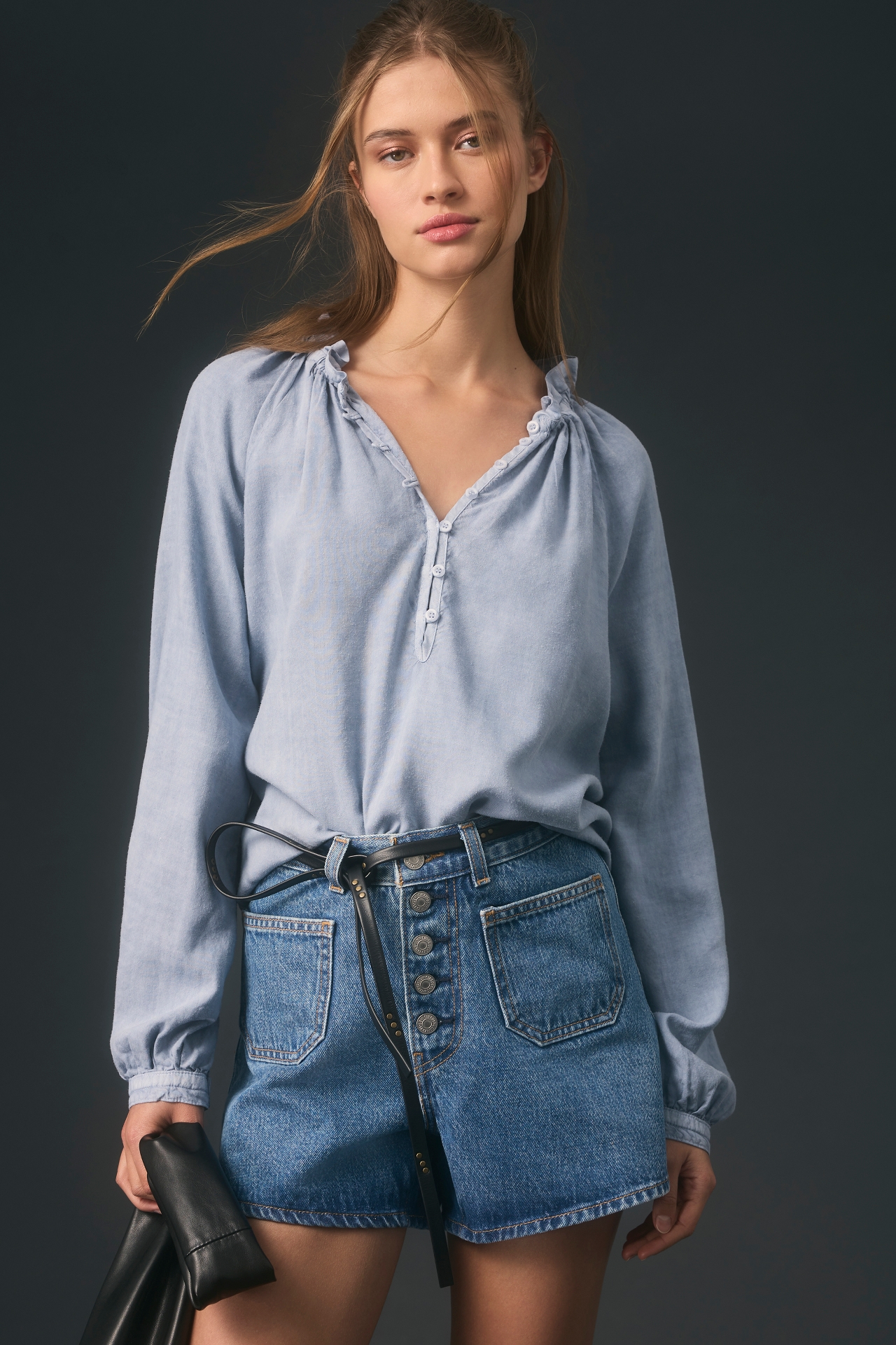 Cloth & Stone Long-Sleeve Raglan Blouse