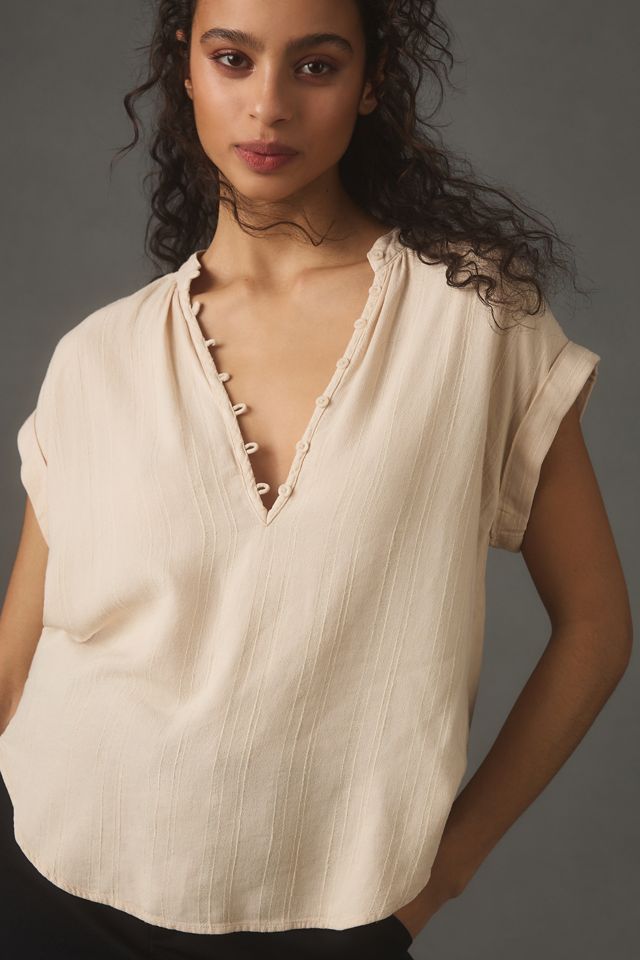 Cloth & Stone Short-Sleeve Henley Top #2