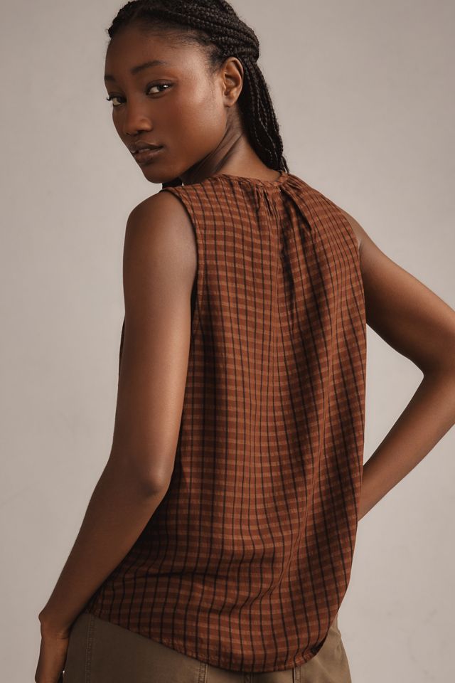 Cloth & Stone Sleeveless V-Neck Shirred Tank #1