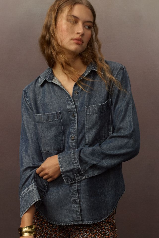 Cloth & Stone Denim Buttondown Shirt #4