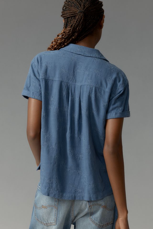 Cloth & Stone Linen Blend Short-Sleeve Buttondown Shirt #1