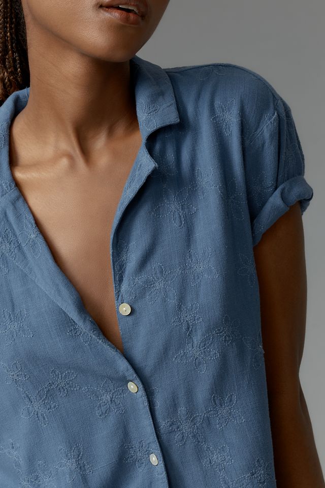 Cloth & Stone Linen Blend Short-Sleeve Buttondown Shirt #3