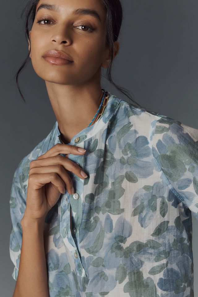 Cloth & Stone Half-Placket Printed Blouse #3