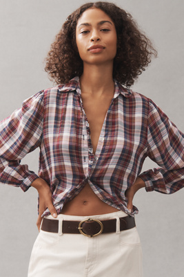 Cloth & Stone Button-down Shirt Top In Multi