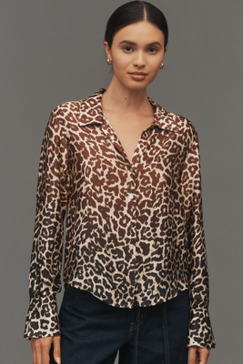 Cloth & Stone Animal Print Jacket Top In Animal Print