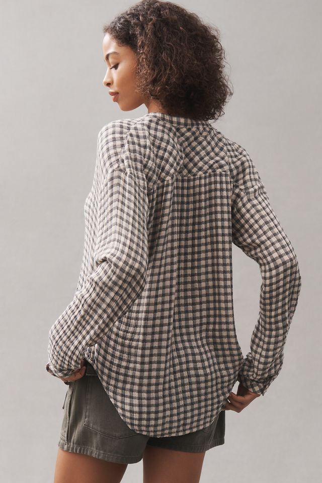 Cloth & Stone Shirred Henley Top