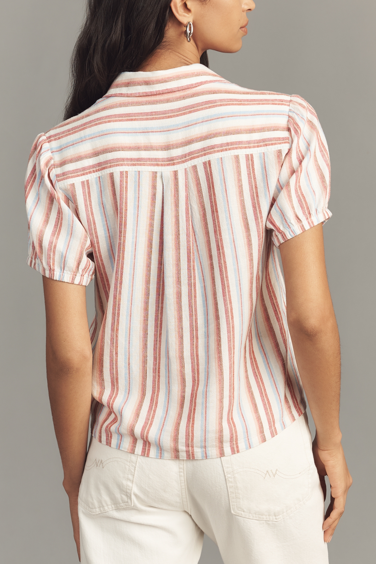 Cloth & Stone Puff-Sleeve Buttondown Top