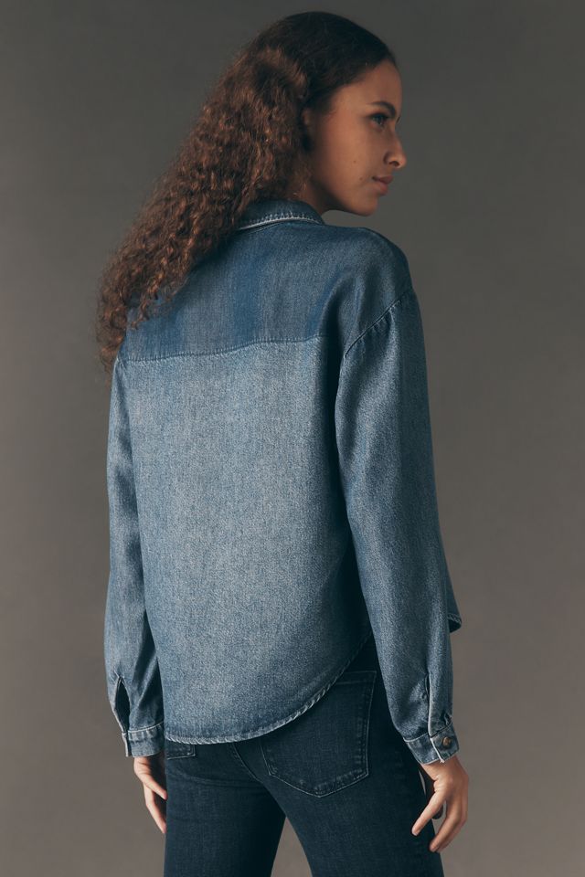 Cloth & Stone Shadow Pocket Denim-Hemd mit Knopfleiste #3