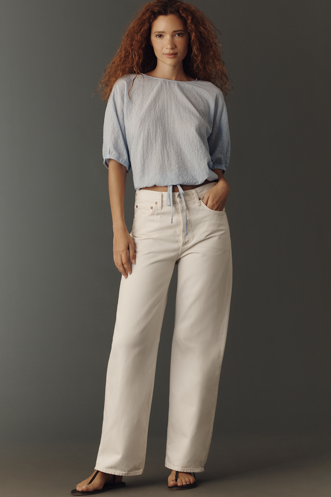 Cloth & Stone Cinched Waist Blouse