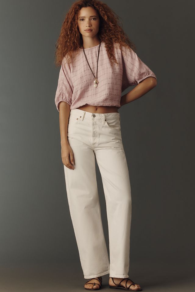 Cloth & Stone Short-Sleeve Bubble Hem Blouse #1