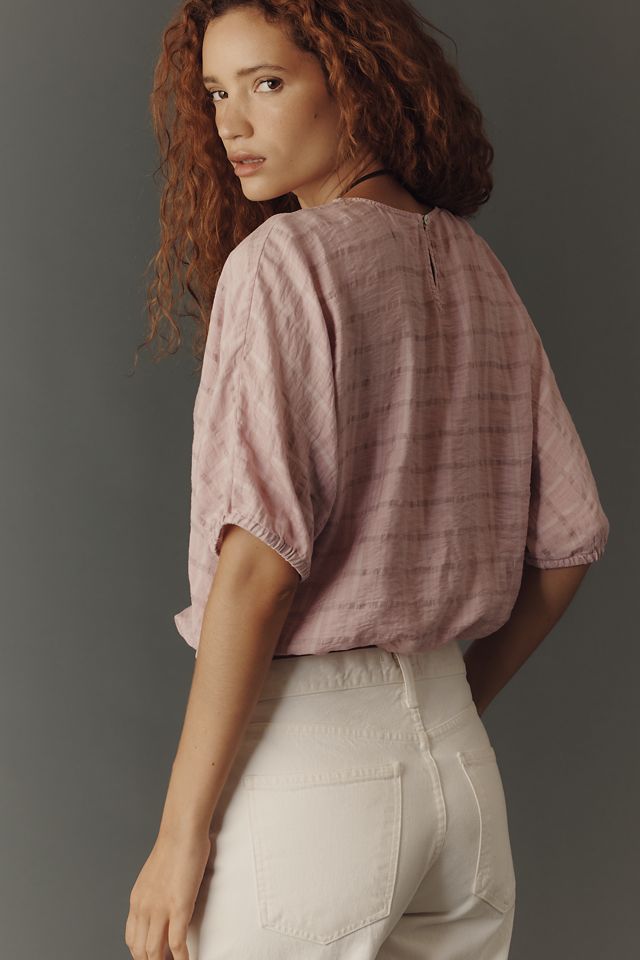 Cloth & Stone Short-Sleeve Bubble Hem Blouse #2