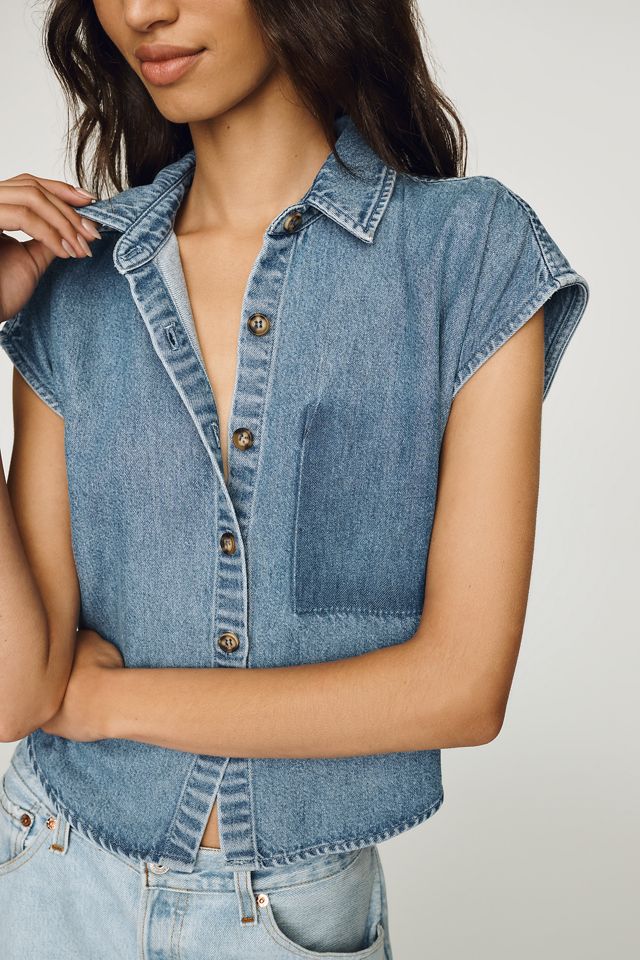 Cloth & Stone Denim Buttondown Shirt #2