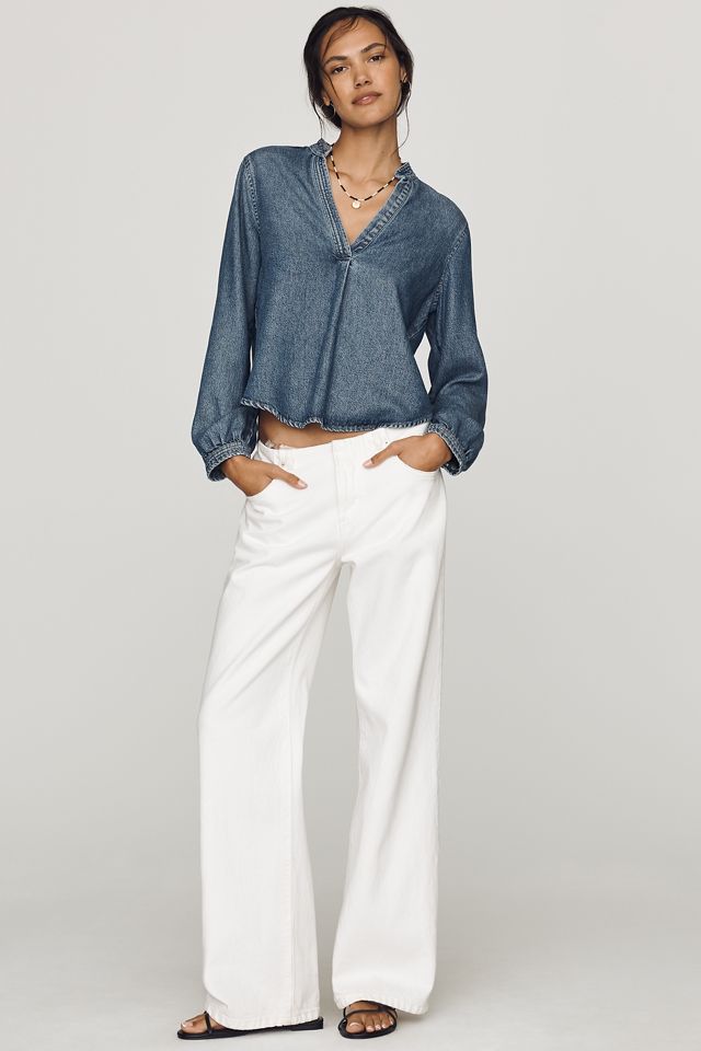 Cloth & Stone Denim Henley Shirt #1