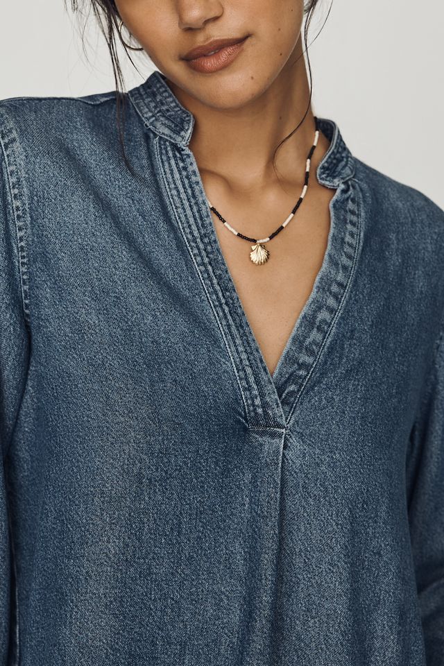 Cloth & Stone Denim Henley Shirt #2