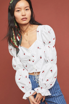 Rachel Antonoff Corseted Rose Top
