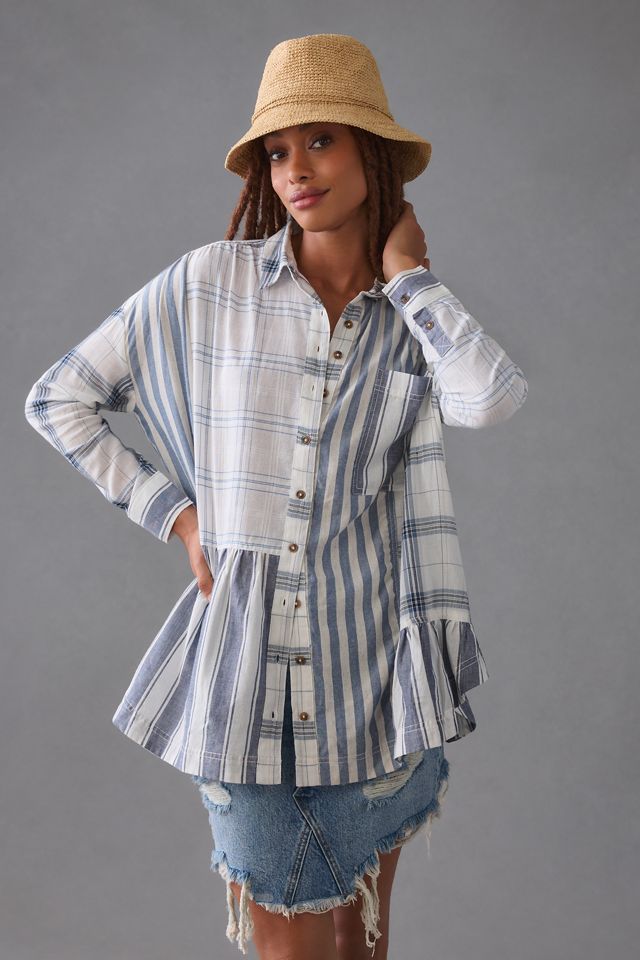 Pilcro Buttondown Flounce Shirt #3