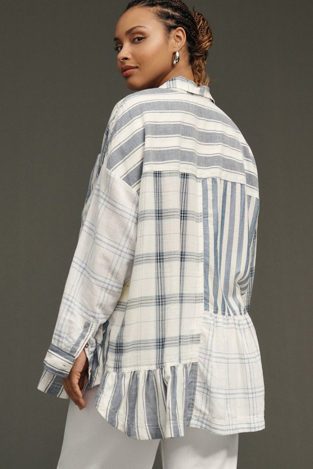 Pilcro Buttondown Flounce Shirt #6