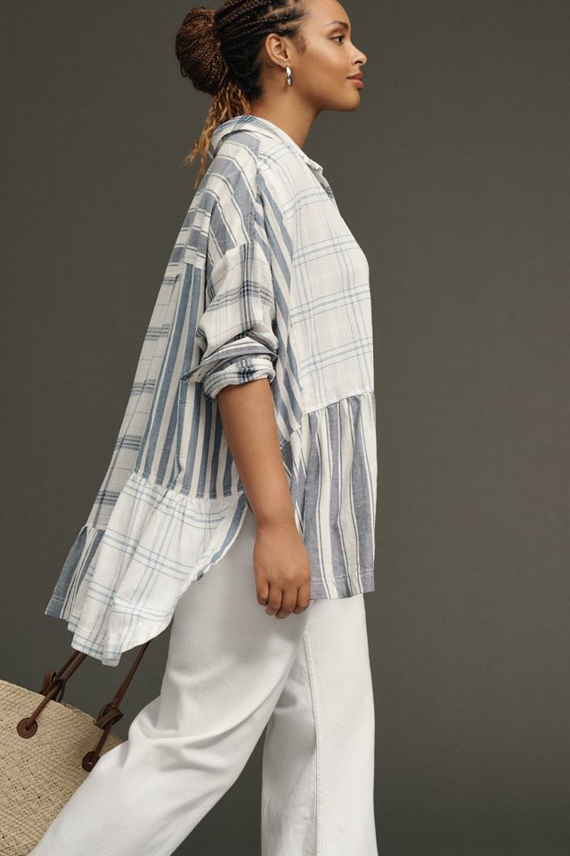 Pilcro Buttondown Flounce Shirt #8