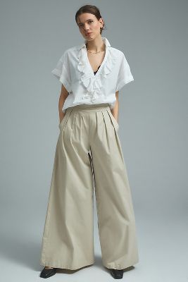 Pilcro Short-Sleeve Reworked Ruffled Blouse