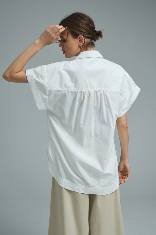 Blouse retravaillée à volants et manches courtes Pilcro #1