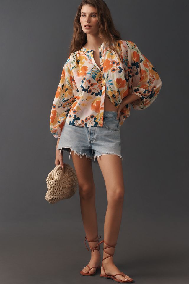 The Sidney Batwing Blouse by Pilcro: Shrunken Edition | Anthropologie