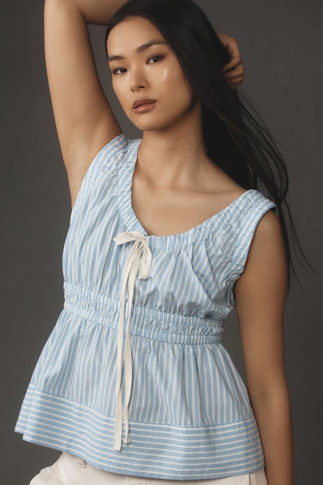 By Anthropologie Sleeveless Smocked Top #3