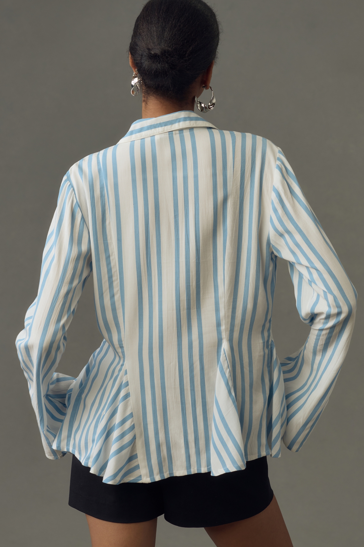 Maeve Long-Sleeve Tie-Front Blouse