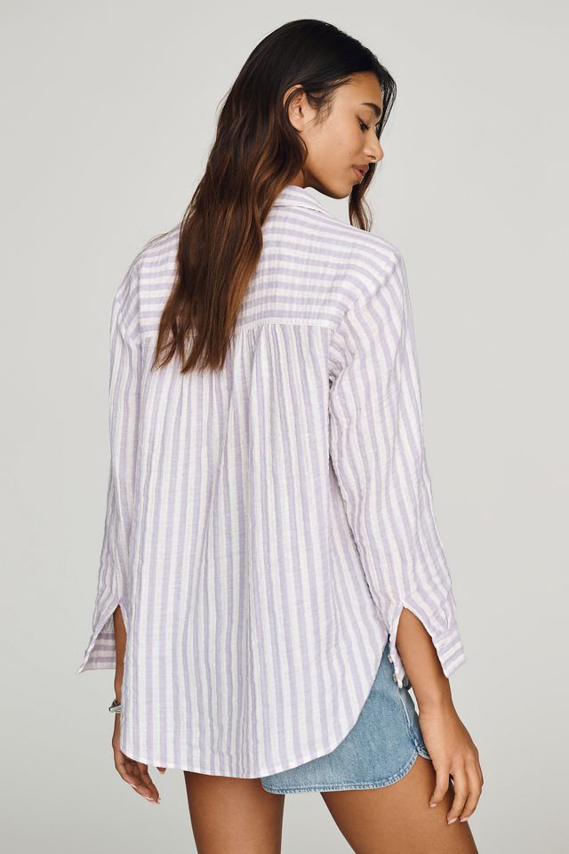 Pilcro Hadley Relaxed Buttondown Shirt: Striped Edition #3
