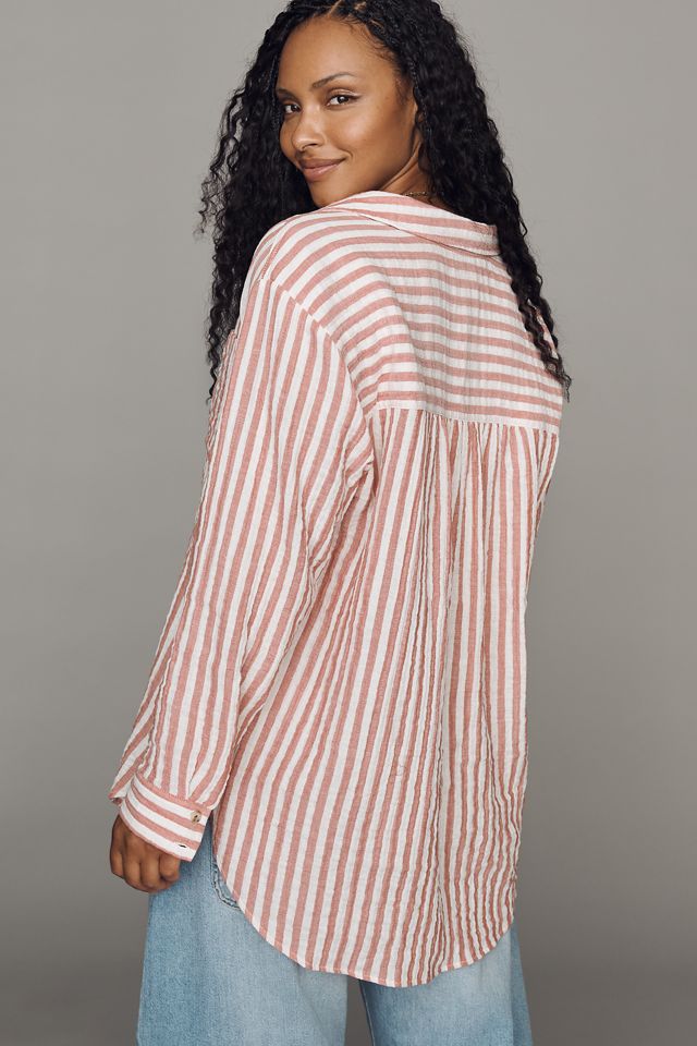 Pilcro Hadley 100% Cotton Striped Buttondown Shirt #5