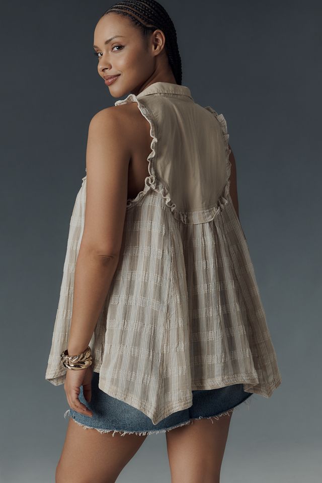 Pilcro Sleeveless Seaside Collared Swing Blouse #6