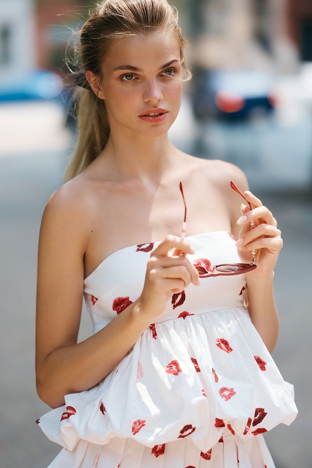 Maeve Sleeveless Babydoll Bubble Blouse