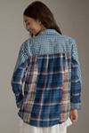 The Ozzi Plaid Ruffle-Sleeve Buttondown Shirt by Pilcro