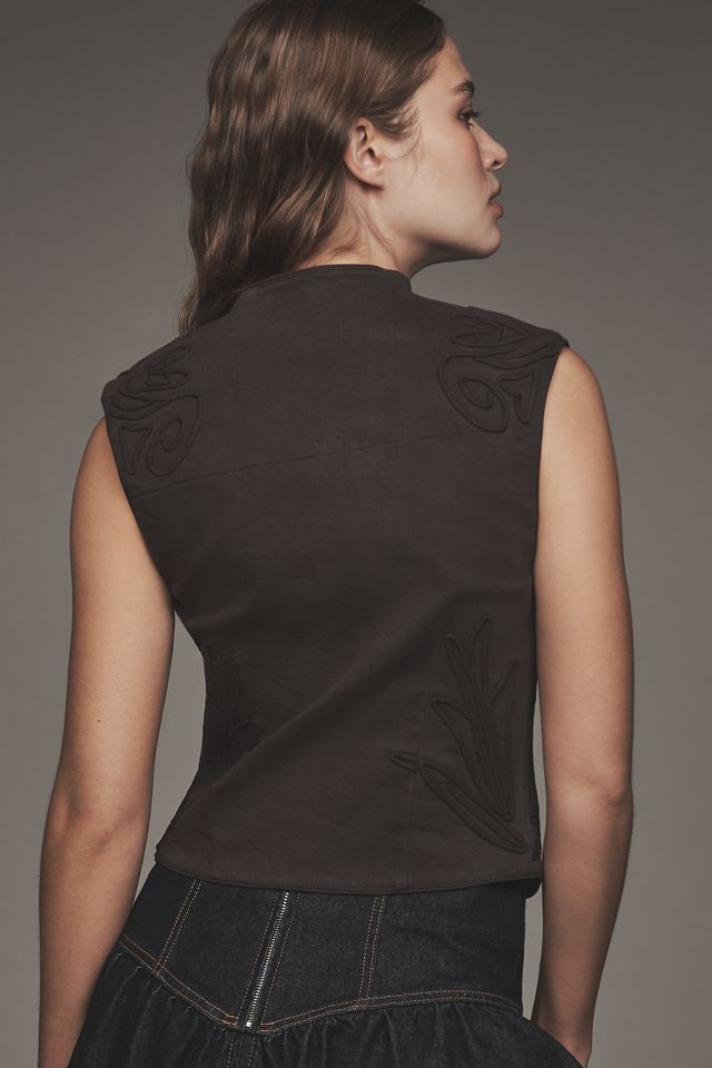 By Anthropologie Sculpted Vest Top #1