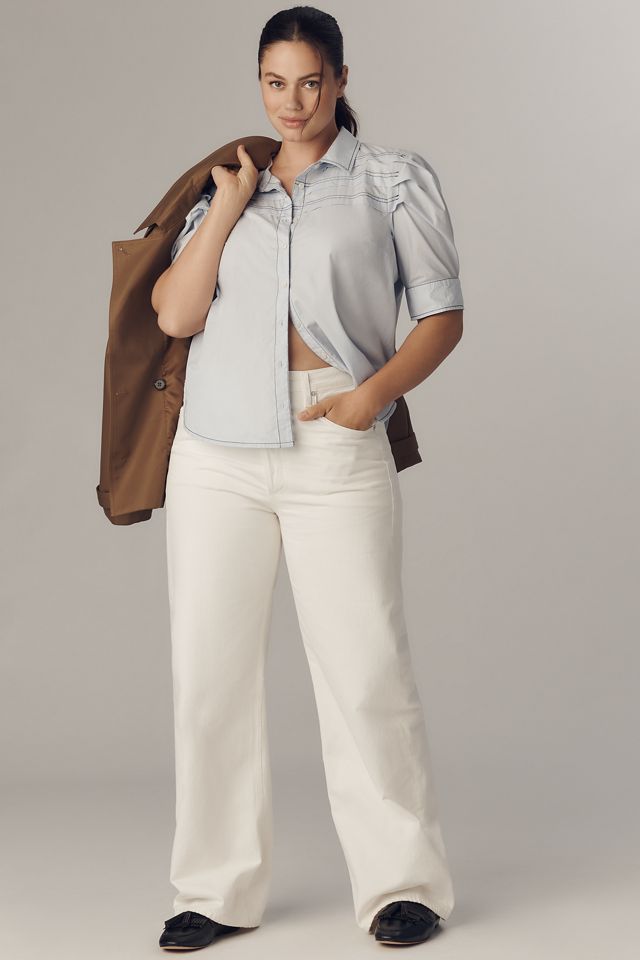 Pilcro Short-Sleeve Reworked Buttondown Shirt #6