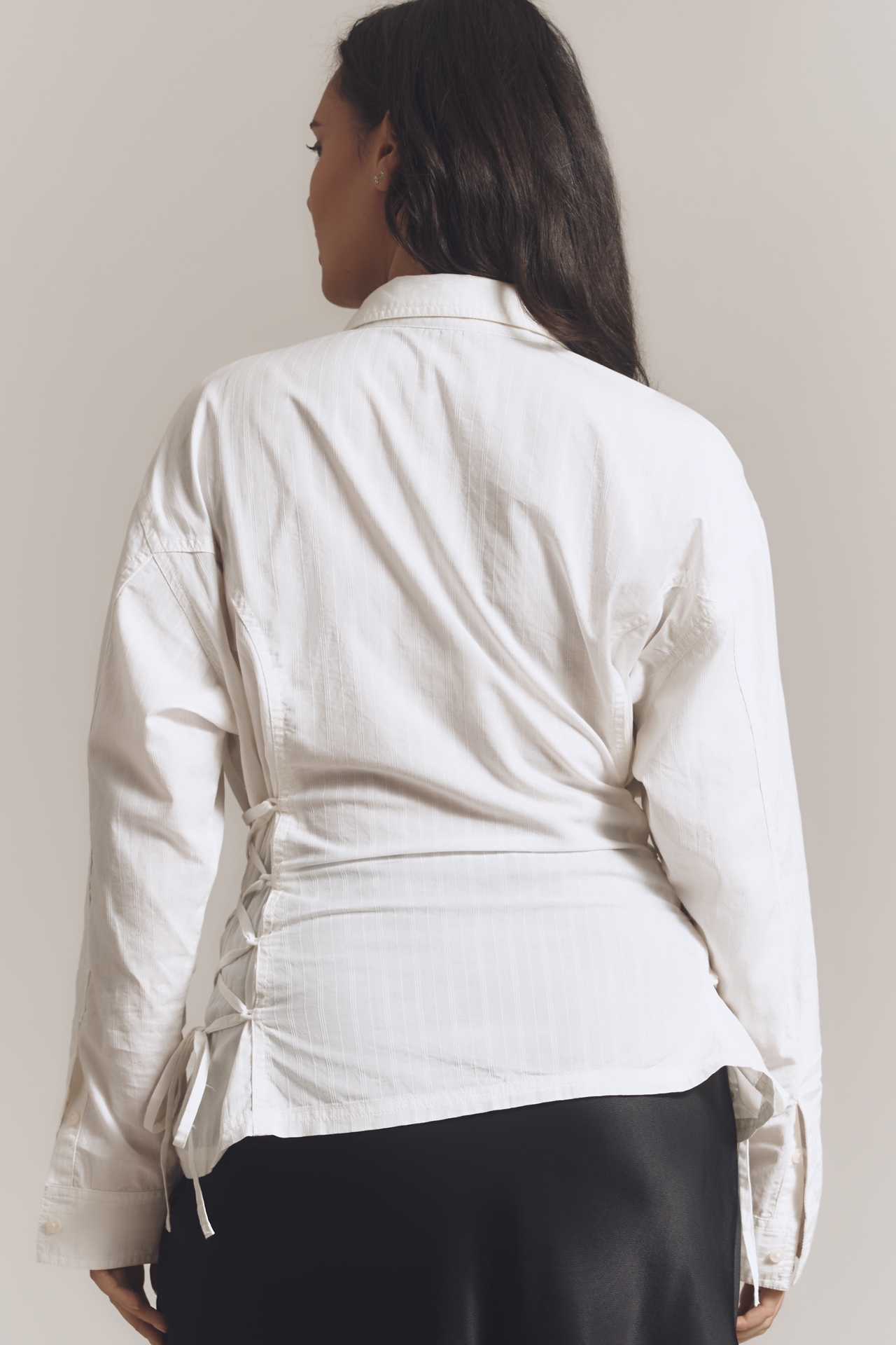 Pilcro Long-Sleeve Pintuck Buttondown Shirt