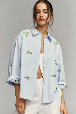 Maeve The Shrunken Bennet Buttondown Shirt By  In Multi