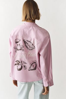 Maeve Shrunken Bennet Embellished Buttondown Shirt 