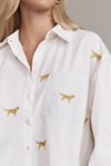 Pilcro Fitted Tuxedo Short-Sleeve Top