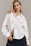 Pilcro Fitted Tuxedo Short-Sleeve Top