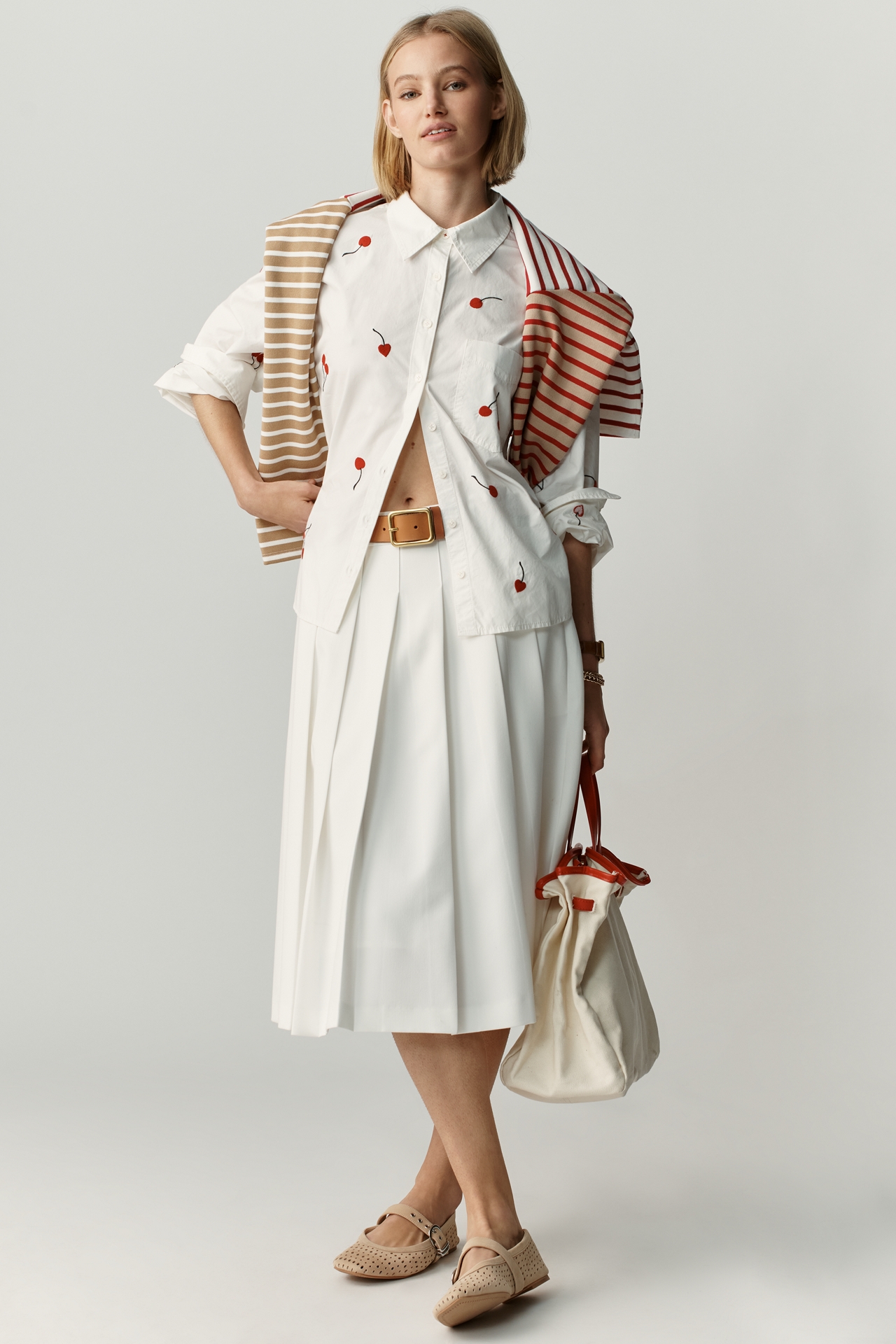 Maeve Shrunken Bennet Embellished Buttondown Shirt
