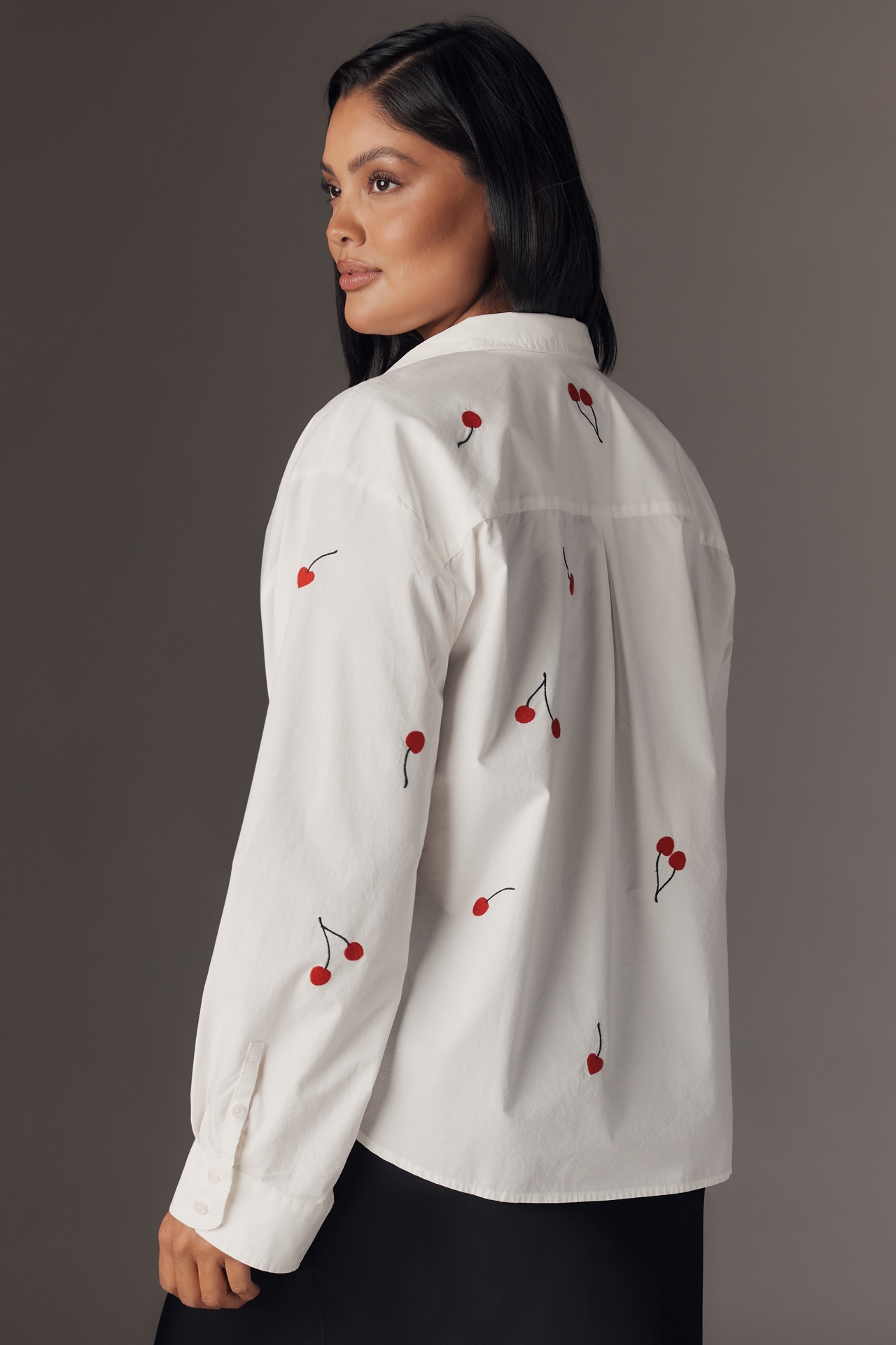 Maeve Shrunken Bennet Embellished Buttondown Shirt