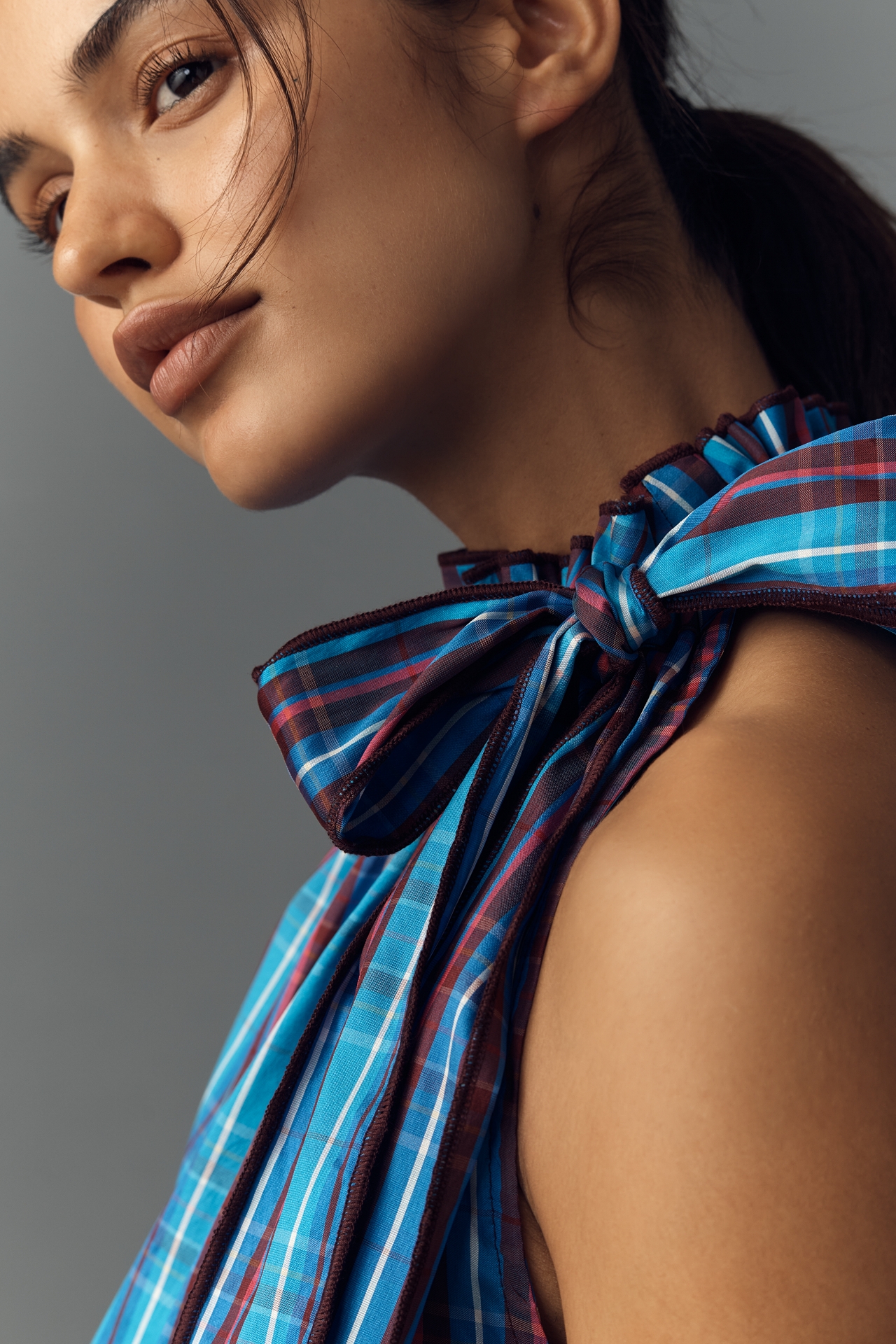 Maeve Sleeveless Tie-Neck Blouse