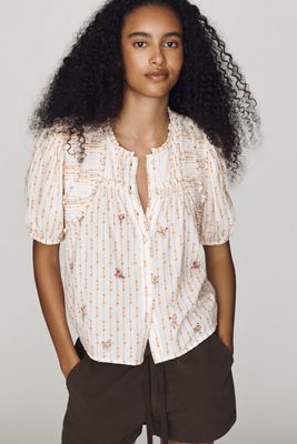 By Anthropologie Crop Swing Top